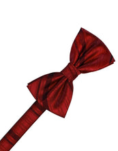 Apple Striped Satin Bow Tie