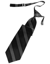 Cardi Pre-Tied Asphalt Venetian Stripe Necktie