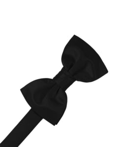 Black Luxury Satin Bow Tie