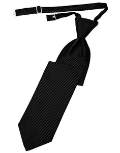 Cardi Pre-Tied Black Venetian Necktie