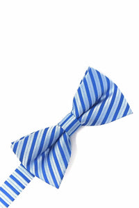 Blue Newton Stripe Bow Tie