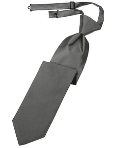 Cardi Pre-Tied Charcoal Luxury Satin Necktie