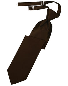 Cardi Pre-Tied Chocolate Luxury Satin Necktie