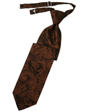 Cardi Pre-Tied Cognac Tapestry Necktie