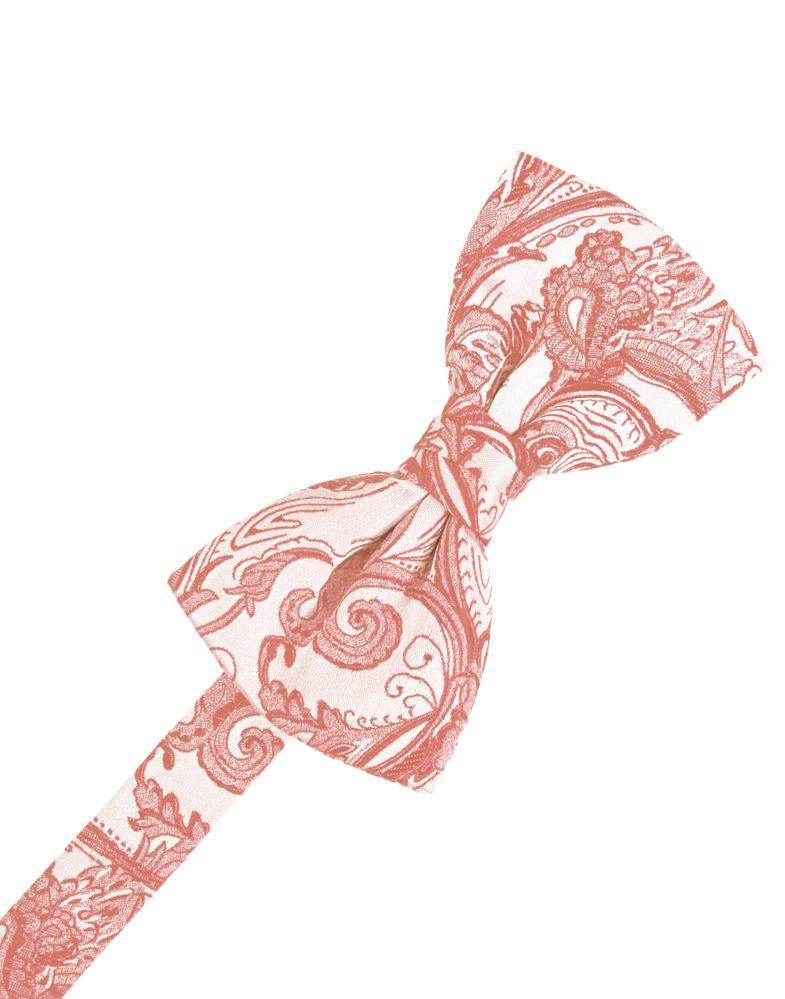 Coral Tapestry Bow Tie