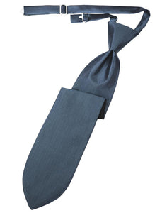 Cardi Pre-Tied Desert Blue Herringbone Necktie