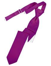 Cardi Pre-Tied Fuchsia Luxury Satin Skinny Necktie