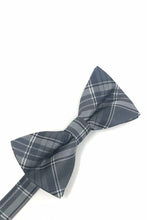 Grey Madison Plaid Bow Tie