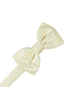 Ivory Luxury Satin Bow Tie