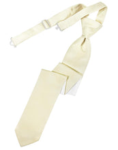Cardi Pre-Tied Ivory Luxury Satin Skinny Necktie