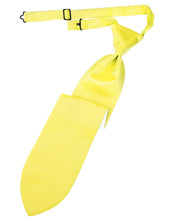 Cardi Pre-Tied Lemon Herringbone Necktie