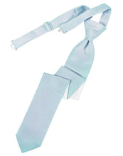 Cardi Pre-Tied Light Blue Luxury Satin Skinny Necktie