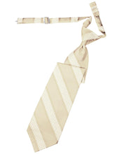 Cardi Pre-Tied Light Champagne Venetian Stripe Necktie