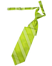 Cardi Pre-Tied Lime Venetian Stripe Necktie