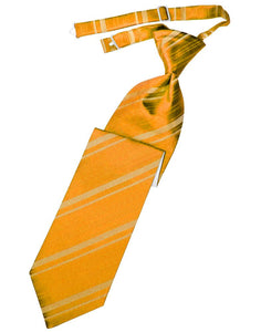 Cardi Pre-Tied Mandarin Striped Satin Necktie