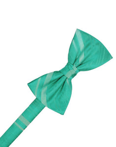 Mermaid Striped Satin Bow Tie