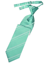 Cardi Pre-Tied Mermaid Striped Satin Necktie