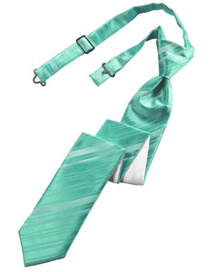 Cardi Pre-Tied Mermaid Striped Satin Skinny Necktie