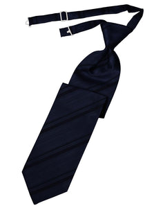 Cardi Pre-Tied Midnight Striped Satin Necktie