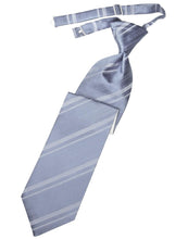 Cardi Pre-Tied Periwinkle Striped Satin Necktie