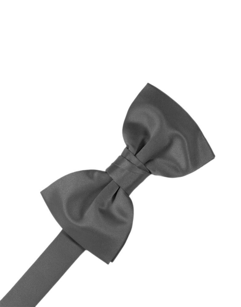 Pewter Luxury Satin Bow Tie