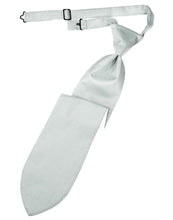 Cardi Pre-Tied Platinum Herringbone Necktie