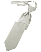 Cardi Pre-Tied Platinum Luxury Satin Necktie