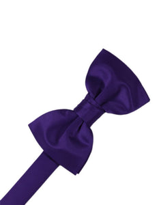 Purple Luxury Satin Bow Tie