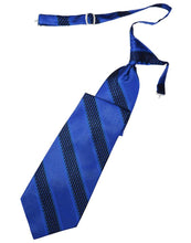 Cardi Pre-Tied Royal Blue Venetian Stripe Necktie