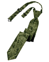 Cardi Pre-Tied Sage Tapestry Skinny Necktie