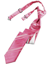 Cardi Pre-Tied Watermelon Striped Satin Skinny Necktie