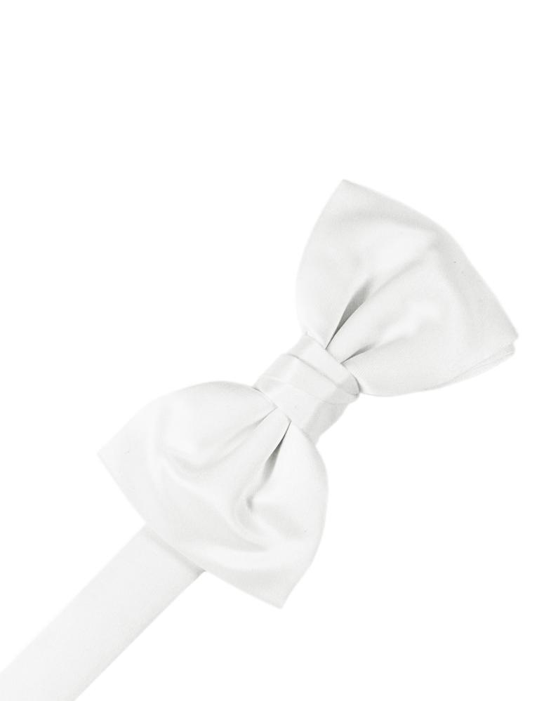 White Luxury Satin Bow Tie – Buy4LessTuxedo.com