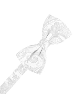 White Tapestry Bow Tie