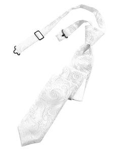 Cardi Pre-Tied White Tapestry Skinny Necktie