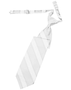 Cardi Pre-Tied White Venetian Stripe Necktie