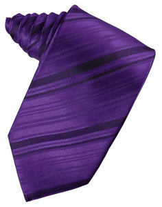 Cardi Purple Striped Silk Necktie