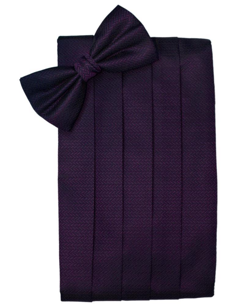 Raisin Herringbone Cummerbund