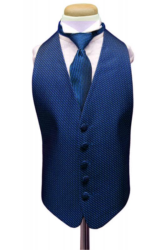 Cardi Royal Blue Venetian Kids Tuxedo Vest