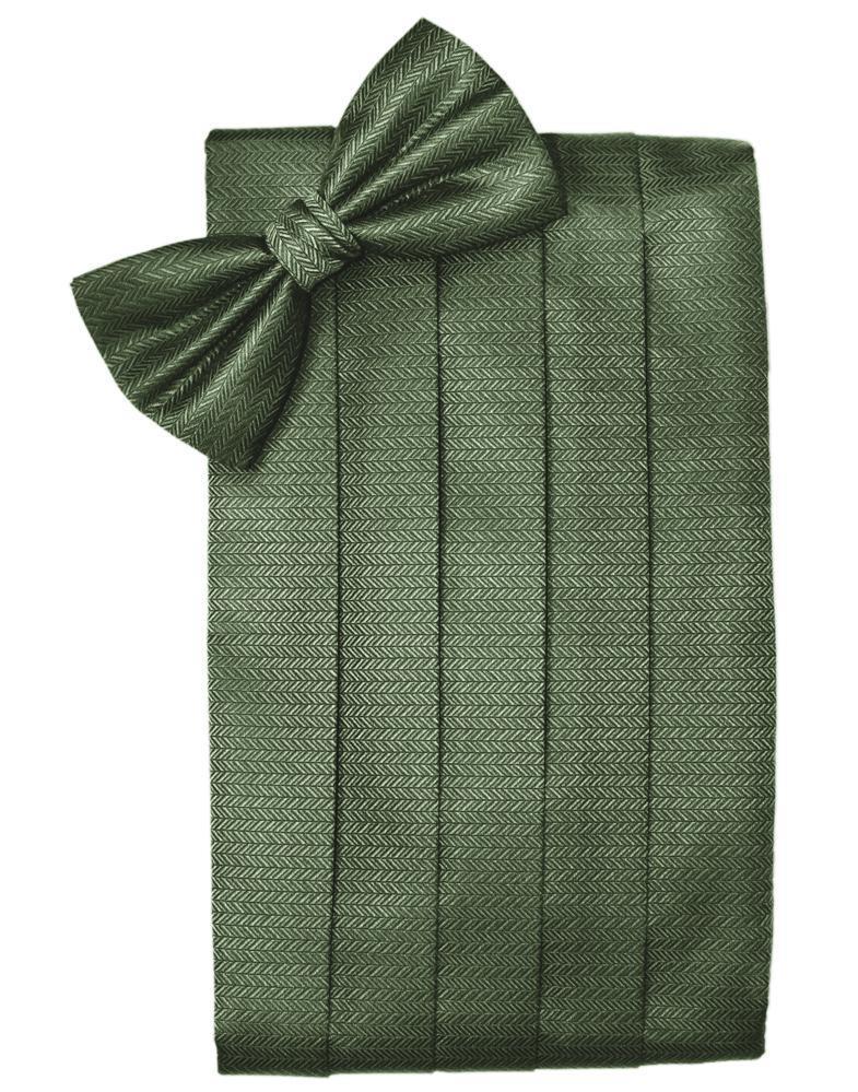 Sage Herringbone Cummerbund