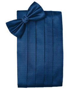 Sapphire Herringbone Cummerbund