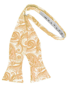 Cardi Self Tie Apricot Tapestry Bow Tie