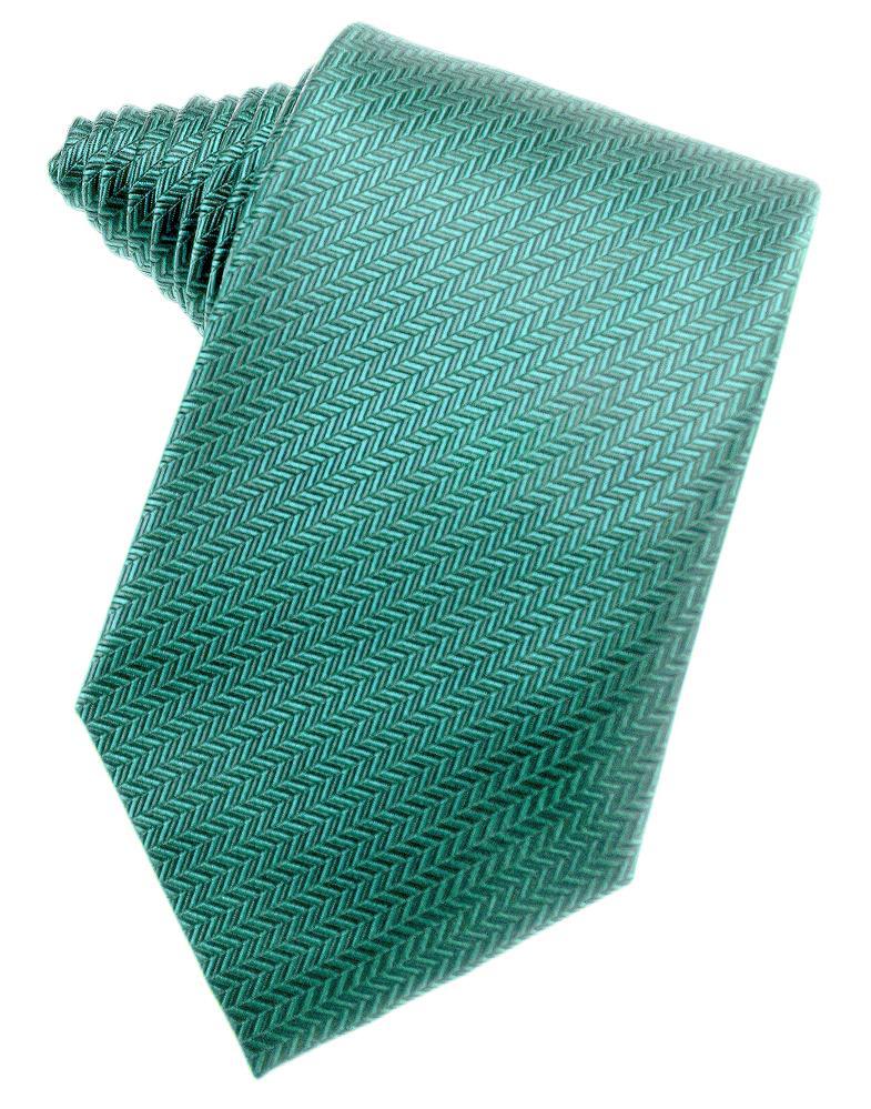 Aqua Herringbone Necktie