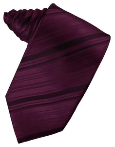 Berry Striped Satin Necktie