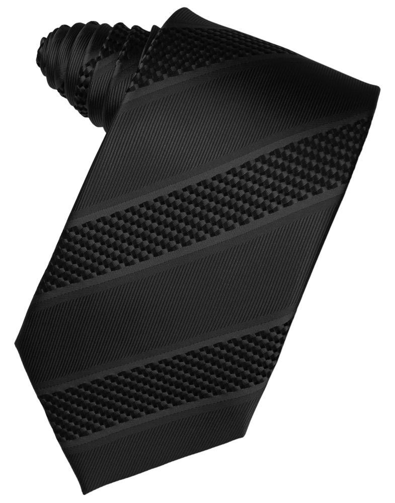Black Venetian Stripe Necktie