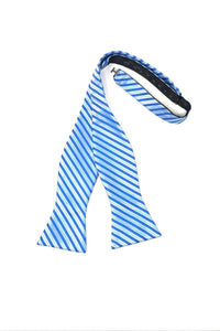 Cardi Self Tie Blue Newton Stripe Bow Tie