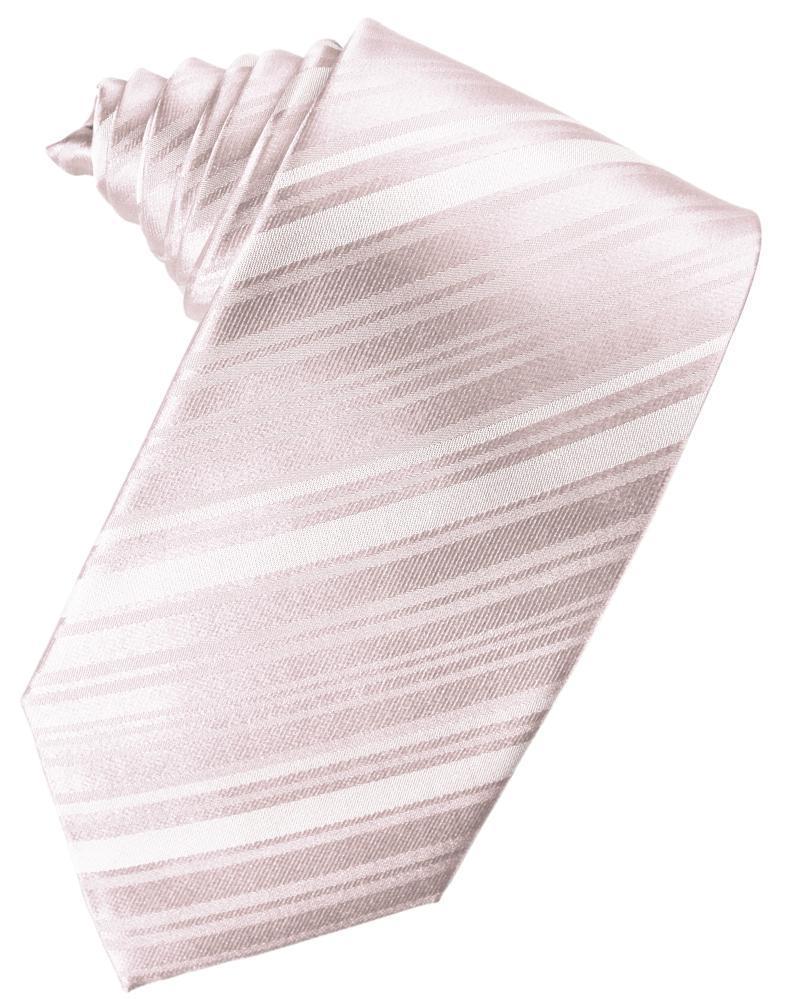 Blush Striped Satin Necktie