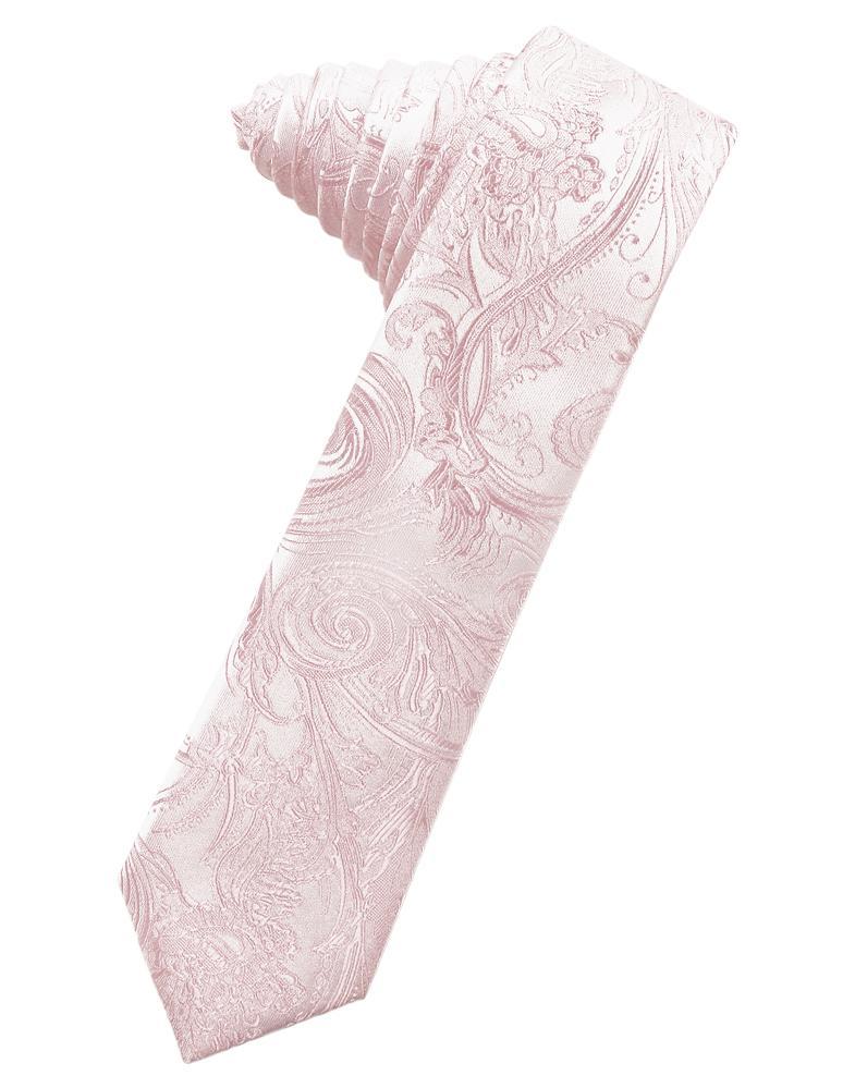 Blush Tapestry Skinny Necktie