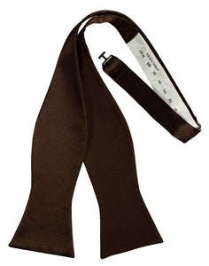 Cardi Self Tie Chocolate Luxury Satin Bow Tie