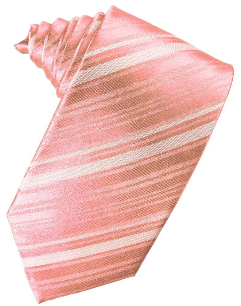 Coral Reef Striped Satin Necktie