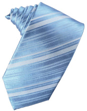 Cornflower Striped Satin Necktie